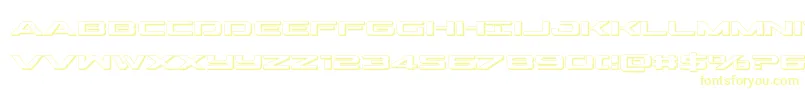 Outrider3D Font – Yellow Fonts on White Background