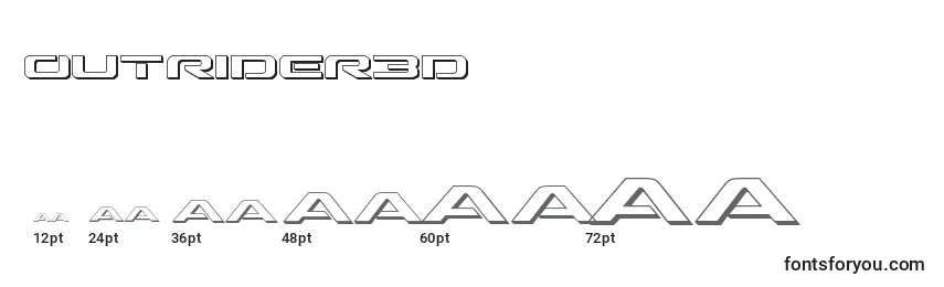 Outrider3D Font Sizes