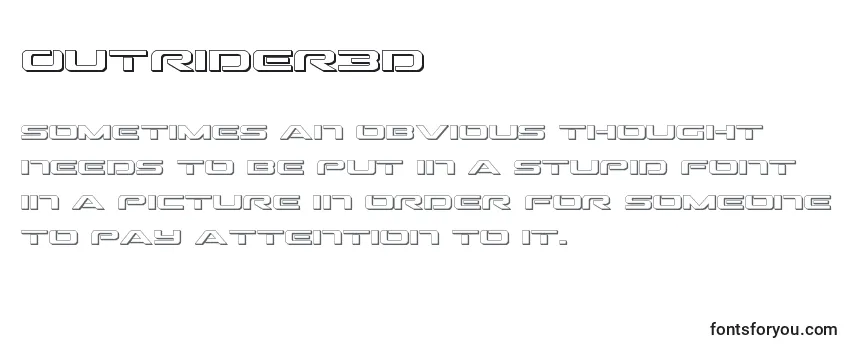 Review of the Outrider3D Font