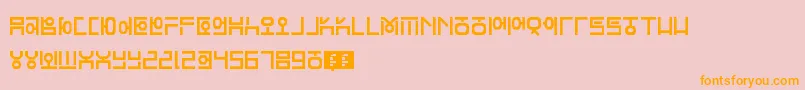 HangeulLookslike Font – Orange Fonts on Pink Background