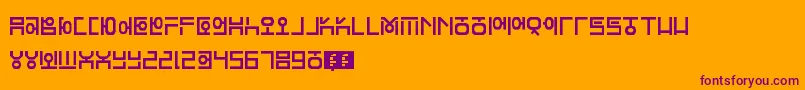 HangeulLookslike Font – Purple Fonts on Orange Background