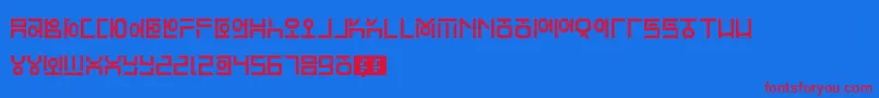 HangeulLookslike Font – Red Fonts on Blue Background