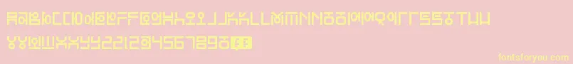 HangeulLookslike Font – Yellow Fonts on Pink Background