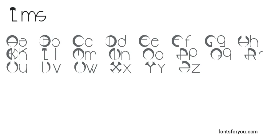 Шрифт Lms – алфавит, цифры, специальные символы