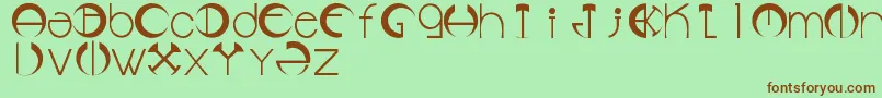 Lms Font – Brown Fonts on Green Background