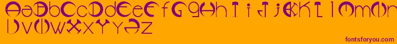 Lms Font – Purple Fonts on Orange Background