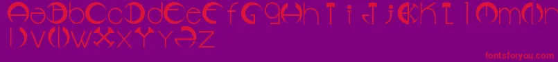 Lms Font – Red Fonts on Purple Background