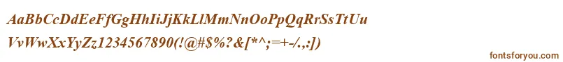 Шрифт AngsanaupcBoldItalic – коричневые шрифты на белом фоне