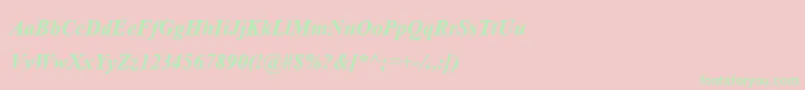 AngsanaupcBoldItalic Font – Green Fonts on Pink Background