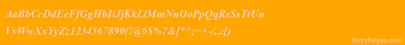 AngsanaupcBoldItalic Font – Pink Fonts on Orange Background