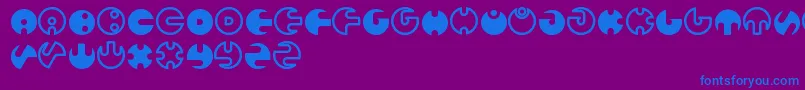 Million Font – Blue Fonts on Purple Background