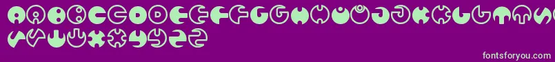 Million Font – Green Fonts on Purple Background