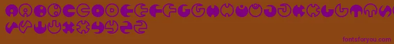 Million Font – Purple Fonts on Brown Background