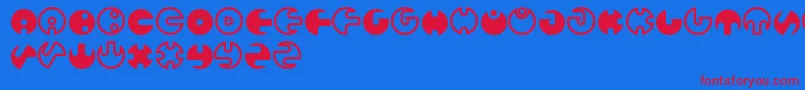 Million Font – Red Fonts on Blue Background