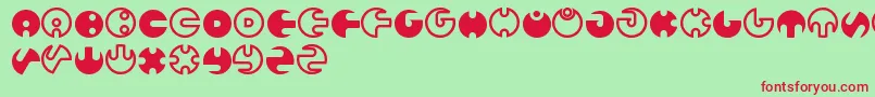 Million Font – Red Fonts on Green Background