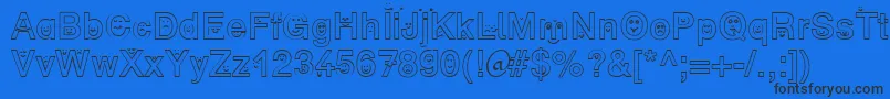 SpFaceDb Font – Black Fonts on Blue Background