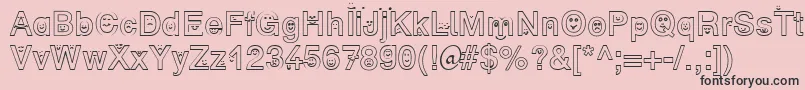 SpFaceDb Font – Black Fonts on Pink Background