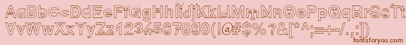 SpFaceDb Font – Brown Fonts on Pink Background