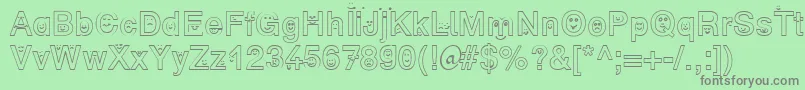 SpFaceDb Font – Gray Fonts on Green Background