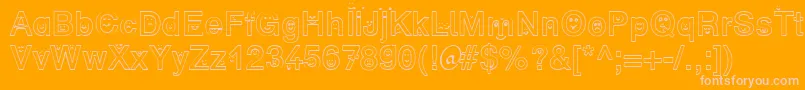 SpFaceDb Font – Pink Fonts on Orange Background