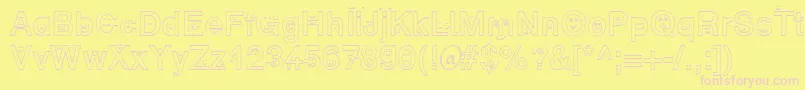 SpFaceDb Font – Pink Fonts on Yellow Background