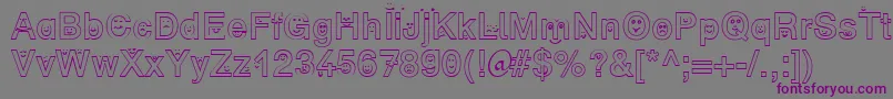 SpFaceDb Font – Purple Fonts on Gray Background