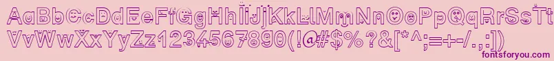 SpFaceDb Font – Purple Fonts on Pink Background