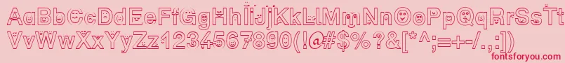 SpFaceDb Font – Red Fonts on Pink Background