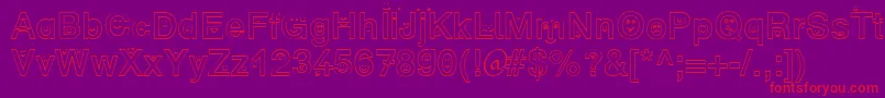 SpFaceDb Font – Red Fonts on Purple Background