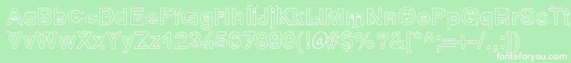 SpFaceDb Font – White Fonts on Green Background