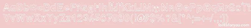 SpFaceDb Font – White Fonts on Pink Background