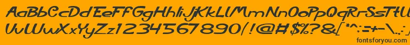 Шрифт CityShine – чёрные шрифты на оранжевом фоне