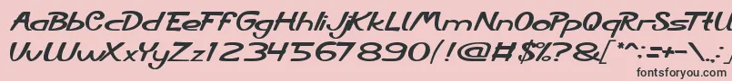フォントCityShine – ピンクの背景に黒い文字