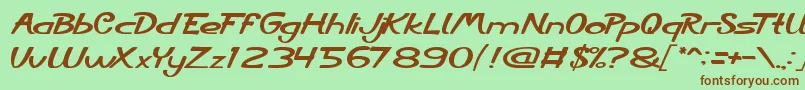 CityShine Font – Brown Fonts on Green Background