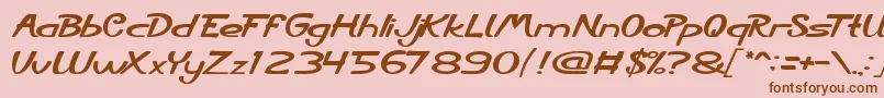 CityShine Font – Brown Fonts on Pink Background