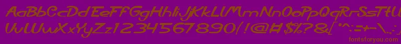 CityShine-fontti – ruskeat fontit violetilla taustalla
