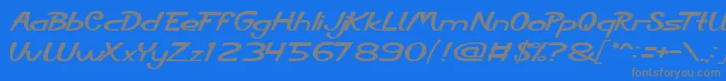 フォントCityShine – 青い背景に灰色の文字