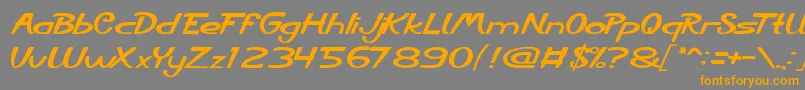 CityShine Font – Orange Fonts on Gray Background