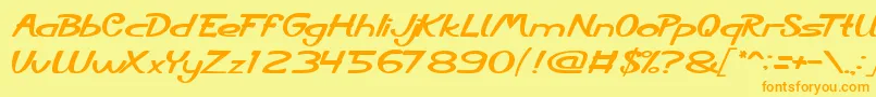 Шрифт CityShine – оранжевые шрифты на жёлтом фоне