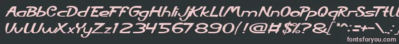 CityShine-fontti – vaaleanpunaiset fontit mustalla taustalla