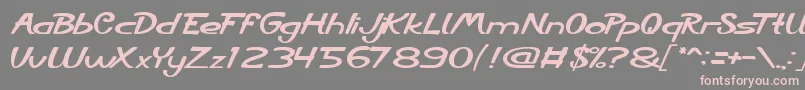 CityShine-fontti – vaaleanpunaiset fontit harmaalla taustalla