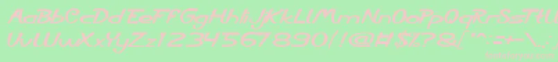 CityShine Font – Pink Fonts on Green Background