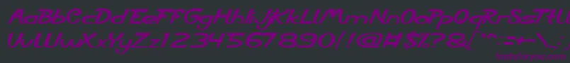 CityShine-fontti – violetit fontit mustalla taustalla