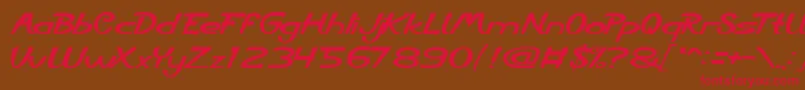 CityShine Font – Red Fonts on Brown Background