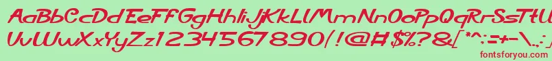 CityShine Font – Red Fonts on Green Background