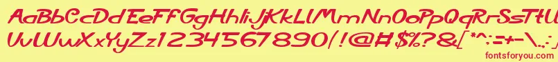 CityShine Font – Red Fonts on Yellow Background