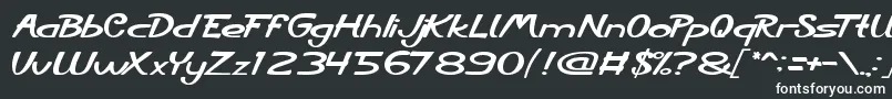 フォントCityShine – 黒い背景に白い文字