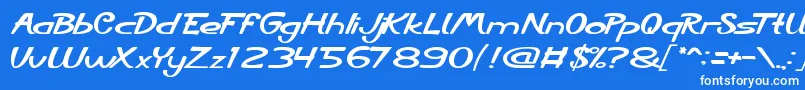 フォントCityShine – 青い背景に白い文字