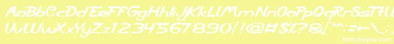 CityShine Font – White Fonts on Yellow Background