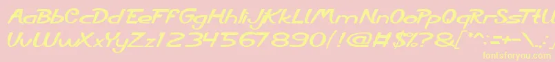 Шрифт CityShine – жёлтые шрифты на розовом фоне